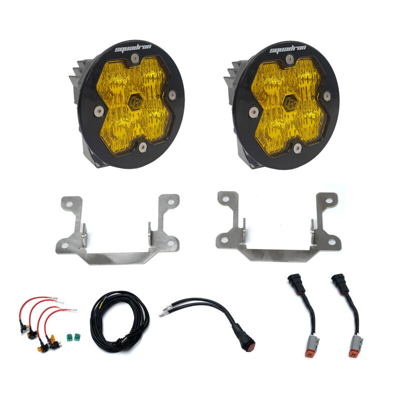 Baja Designs 19-25 Ram 2500/3500 Squadron Sport 2.0 Fog Pocket Kit (Wide Cornering) - Baja Amber