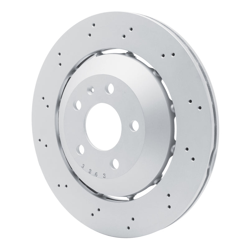 R1 13-15 Audi RS5 Rear Drilled Carbon Alloy GeoMET Rotor