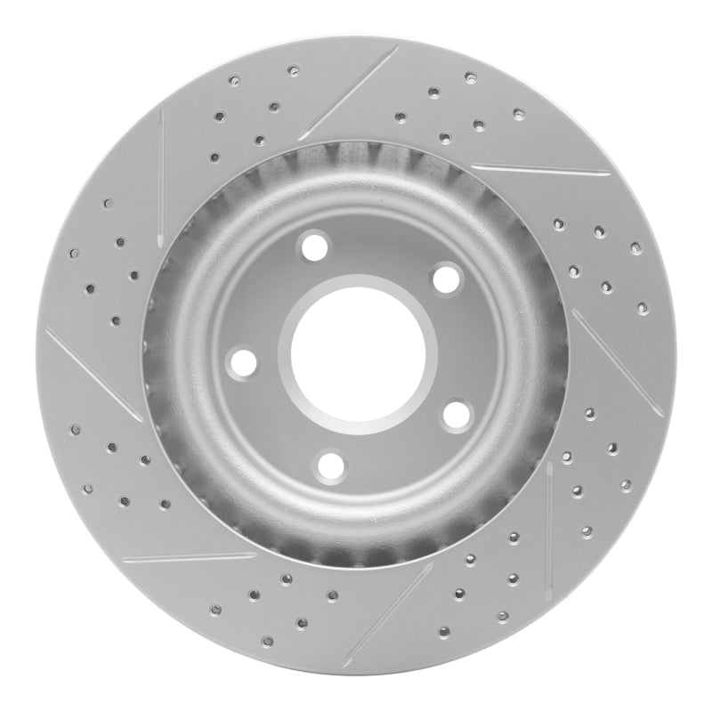 R1 05-13 Cadillac Xlr Front Right Drilled & Slotted Geo-Carbon Rotor
