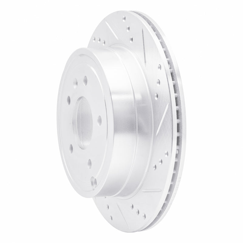 R1 07-15 Chevrolet CAPTIVA Rear Right Drilled & Slotted Silver Brake Rotor