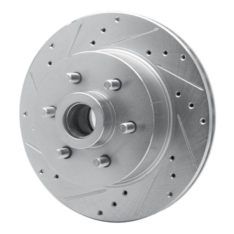 R1 93-96 Dodge DAKOTA RWD Front Left Drilled & Slotted Silver Brake Rotor