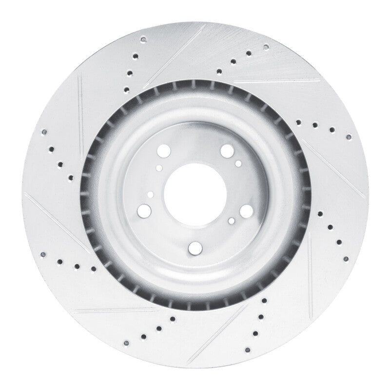 DFC 21-25 Acura TLX Front Right Drilled & Slotted Silver Brake Rotor