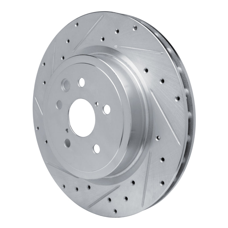 DFC 08-14 Lexus IS F Rear Left Drilled & Slotted Silver Brake Rotor
