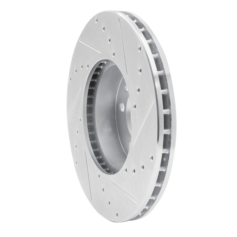 R1 98-02 Ford Crown Victoria Front Left Drilled & Slotted Silver Brake Rotor