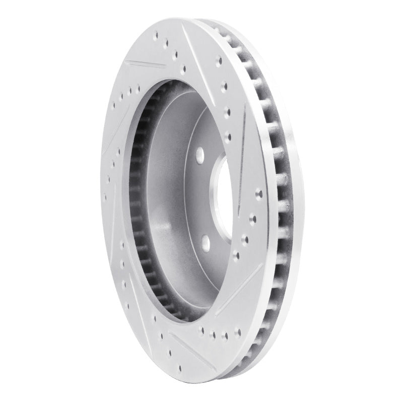 R1 00-02 Dodge Ram 1500 Pickup Front Left Drilled & Slotted Silver Brake Rotor