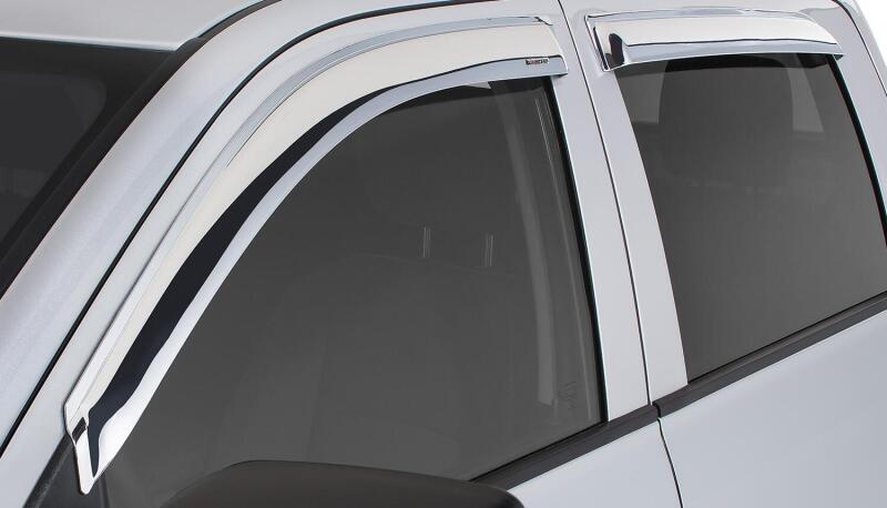Stampede 2015-2019 Chevy Colorado Crew Cab Pickup Tape-Onz Sidewind Deflector 4pc - Chrome