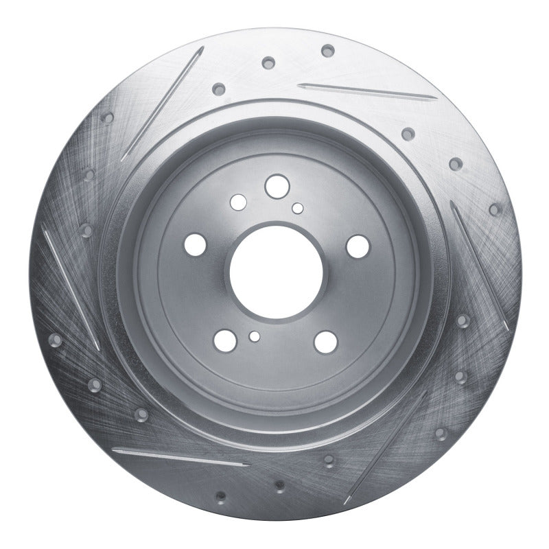 DFC 09-15 Toyota Venza Rear Right Drilled & Slotted Silver Brake Rotor
