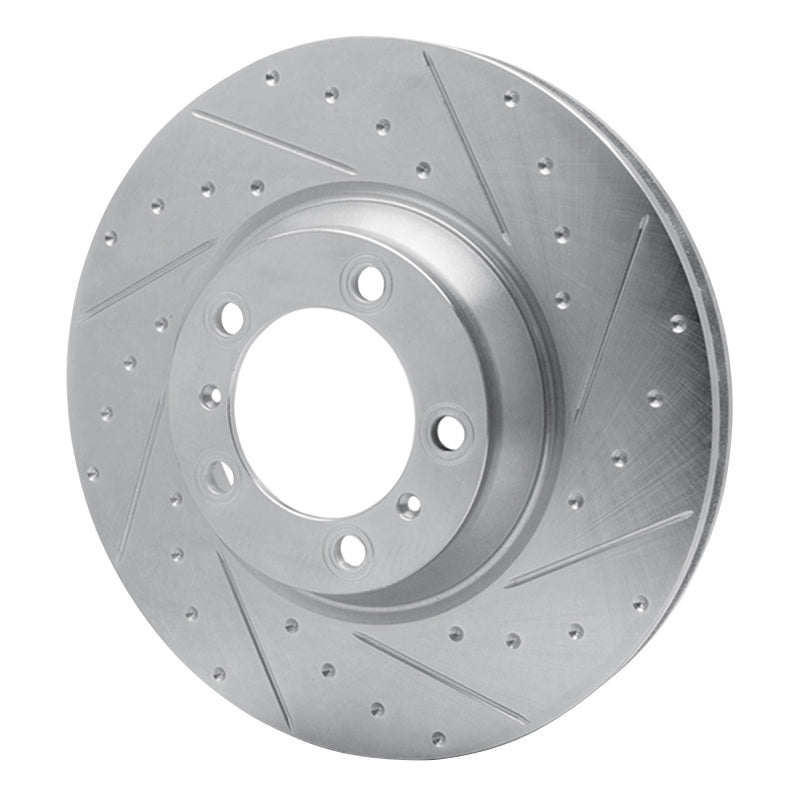DFC 17-23 Porsche Cayenne Right Front Drilled & Slotted Silver Brake Rotor