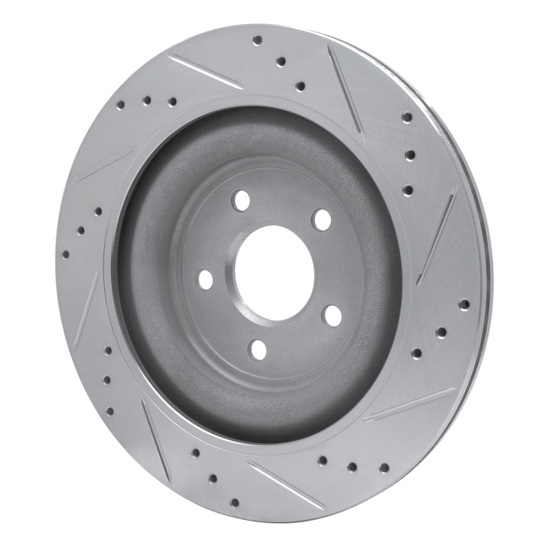 DFC 06-15 Jaguar XJR Rear Left Drilled & Slotted Silver Brake Rotor