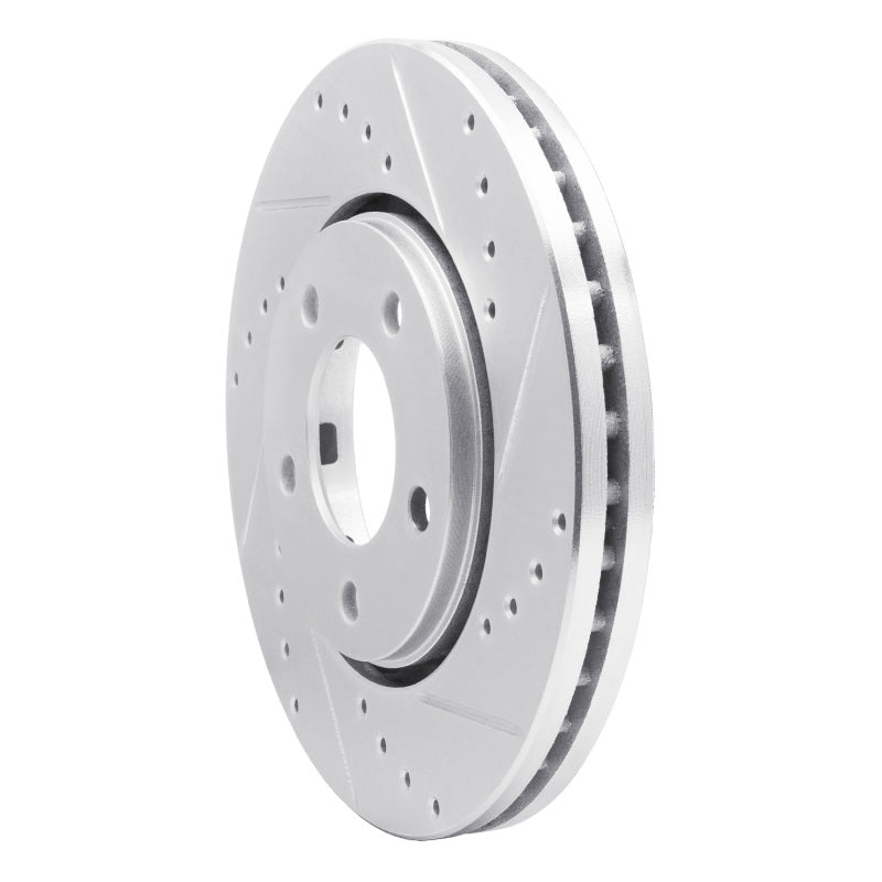 DFC 01-07 Chrysler Town & Country Front Right Drilled & Slotted Silver Brake Rotor