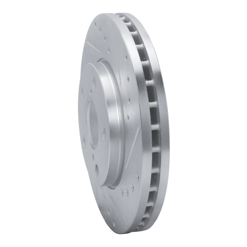 DFC 92-95 Toyota MR2 Front Right Drilled & Slotted Silver Brake Rotor