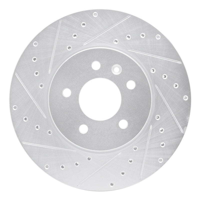 DFC 13-25 Cadillac ATS Front Left Drilled & Slotted Silver Brake Rotor