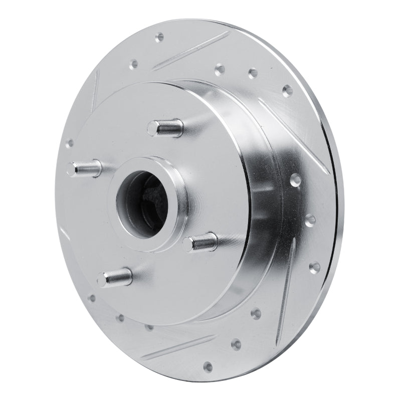 R1 88-88 Nissan Maxima Rear Left Drilled & Slotted Silver Brake Rotor