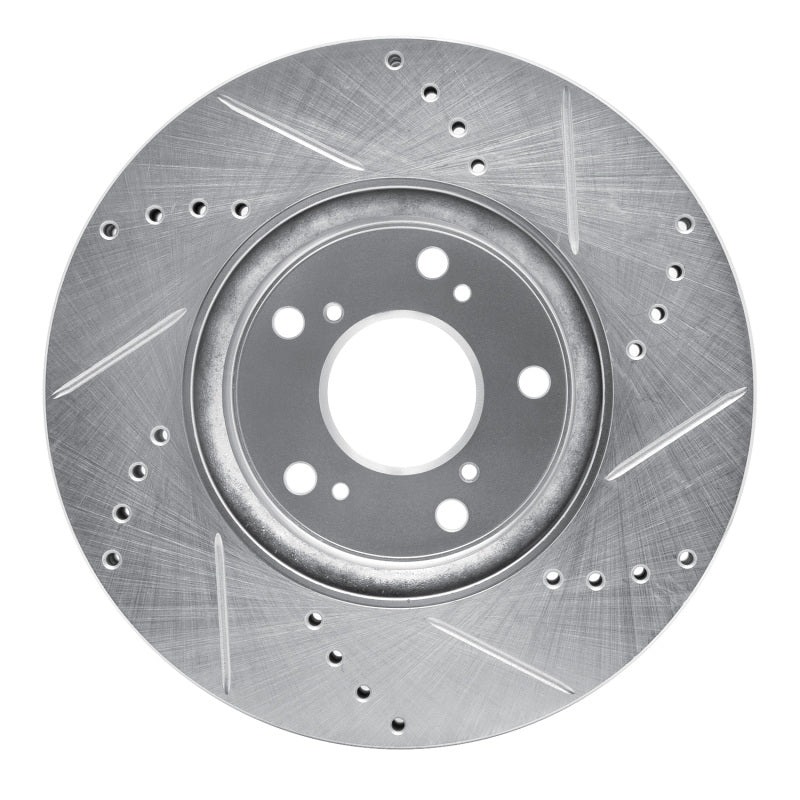 DFC 13-25 Honda HR-V Front Left Drilled & Slotted Silver Brake Rotor