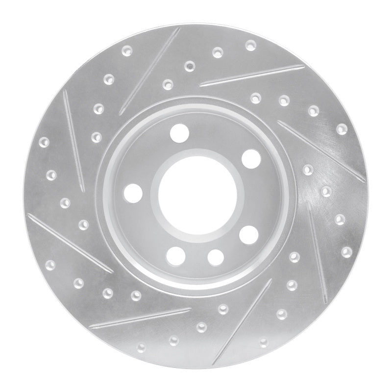 R1 96-00 Volkswagen EuroVan Front Right Drilled & Slotted Silver Brake Rotor