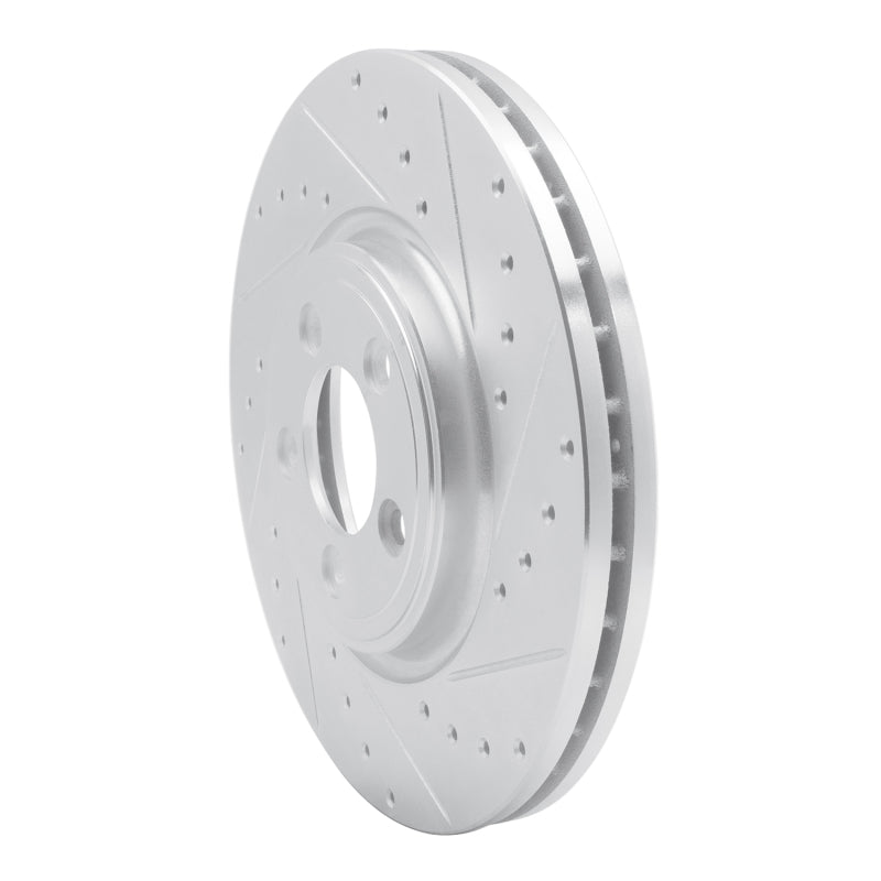 DFC 06-10 Jaguar XK Front Right Drilled & Slotted Silver Brake Rotor