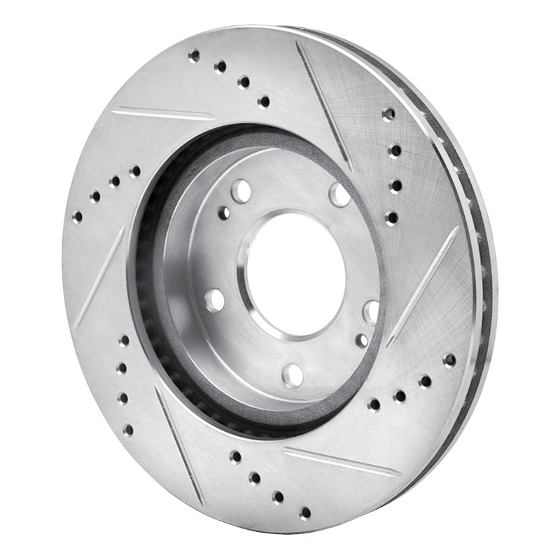 DFC 00-24 Chrysler Sebring Front Left Drilled & Slotted Silver Brake Rotor