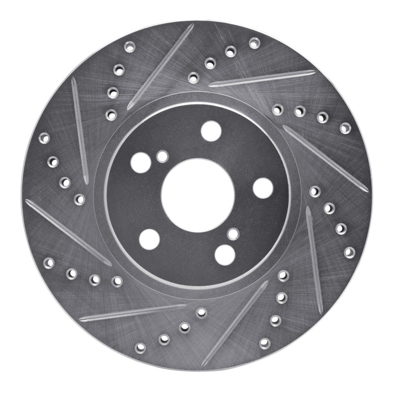 DFC 00-10 Pontiac Vibe Front Left Drilled & Slotted Silver Brake Rotor