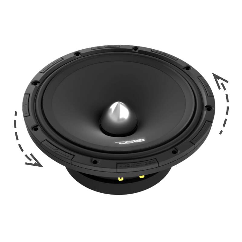 DS18 PROJECT360 8in Mid-High 100.2 dB Bullet Loudspeaker 300W RMS 8-Ohm Rotating Recone Design