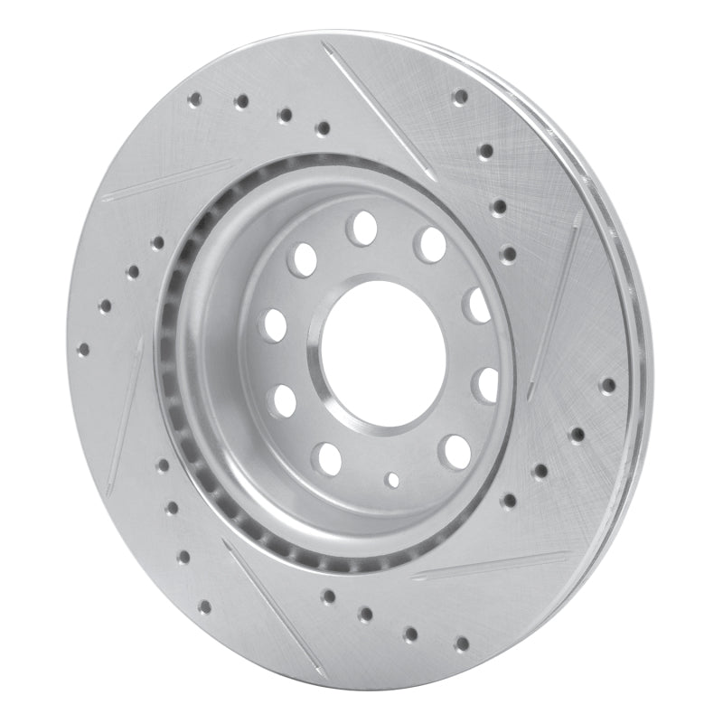 DFC 05-15 Volkswagen Bora (Mexico)/Jetta Sedan Front Left Drilled & Slotted Silver Brake Rotor