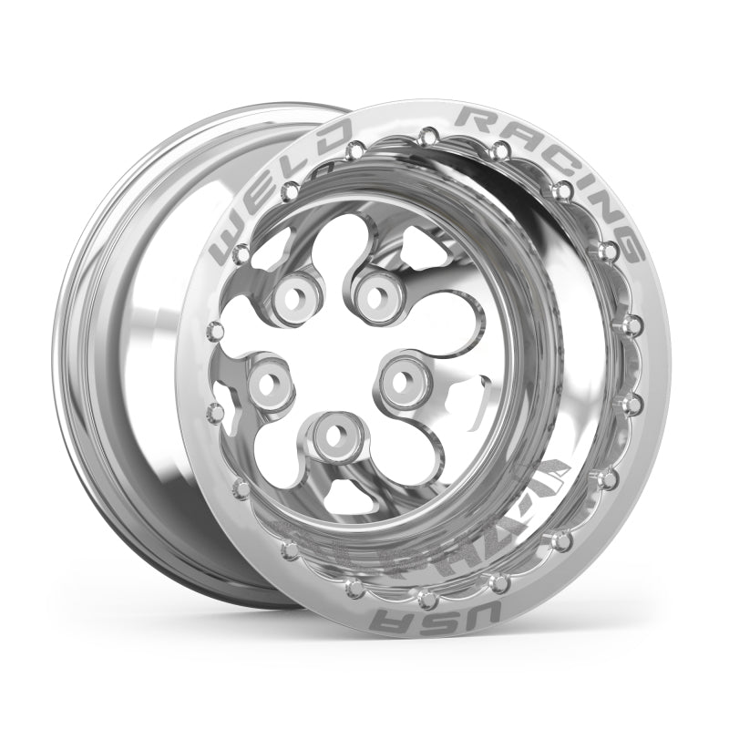 Weld Alpha-1 15x14 / 5x4.75 BP /5in. BS Black Wheel - Black Double Beadlock MT