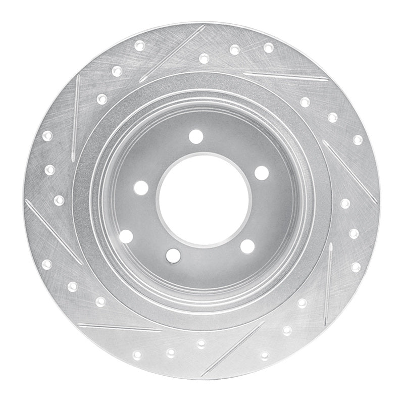 DFC 07-17 Chrysler 200 Rear Right Drilled & Slotted Silver Brake Rotor