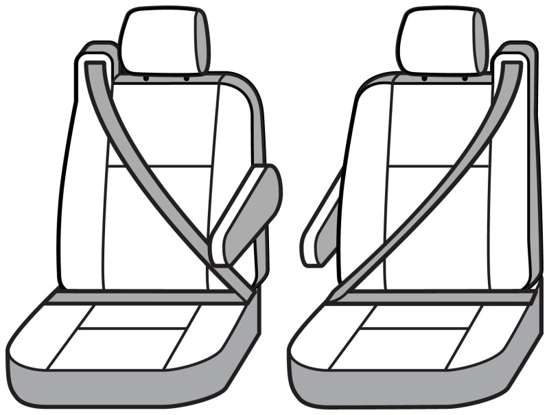 Covercraft 99-02 Chevrolet Polycotton SeatSaver Custom Front Row Seat Covers - Charcoal