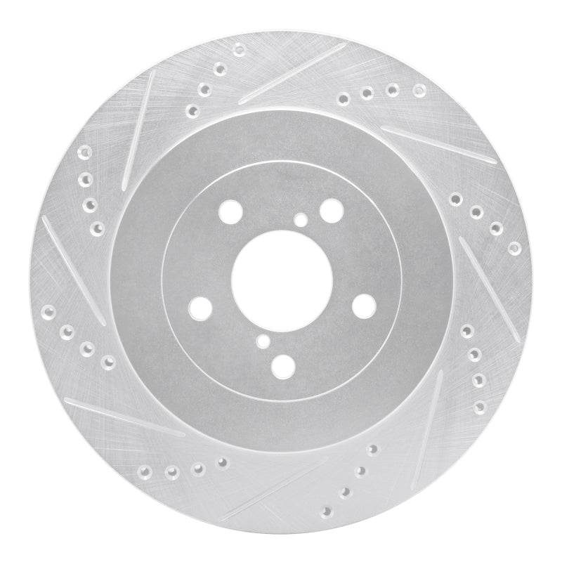 DFC 03-04 Subaru Impreza Rear Left Drilled & Slotted Silver Brake Rotor