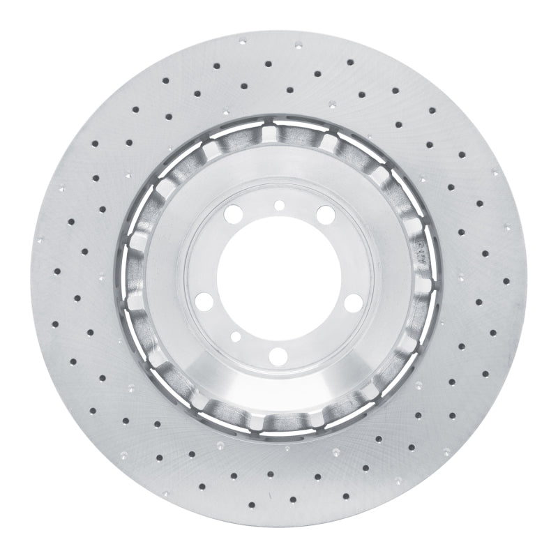 R1 10-11 Porsche 911 Left Front Drilled Carbon Alloy GeoMET Rotor