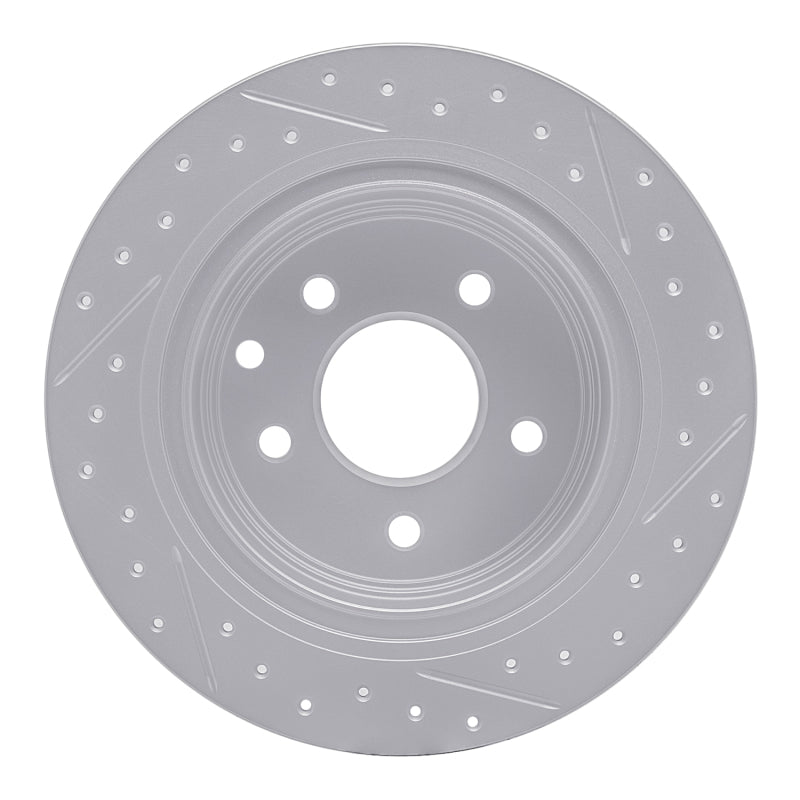 R1 02-25 Nissan Juke Rear Left Drilled & Slotted Geo-Carbon Rotor