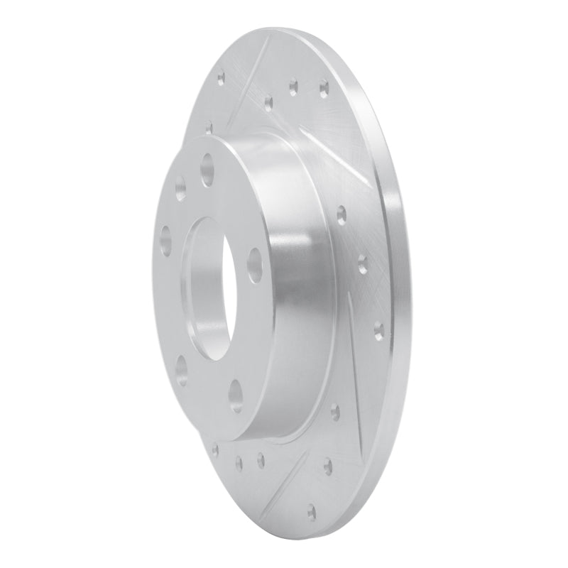 R1 02-06 Audi A4 Quattro Rear Left Drilled & Slotted Silver Brake Rotor