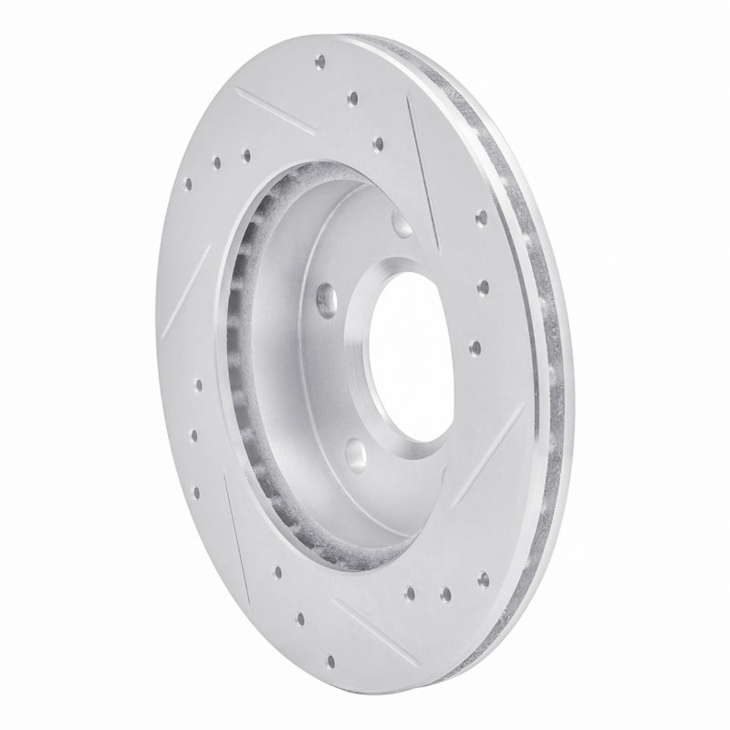 R1 90-90 Pontiac 6000 Rear Left Drilled & Slotted Silver Brake Rotor