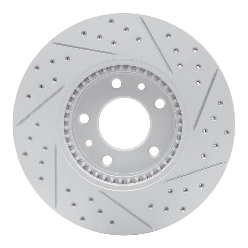 R1 06-13 Ford Fusion Front Left Drilled & Slotted Geo-Carbon Rotor