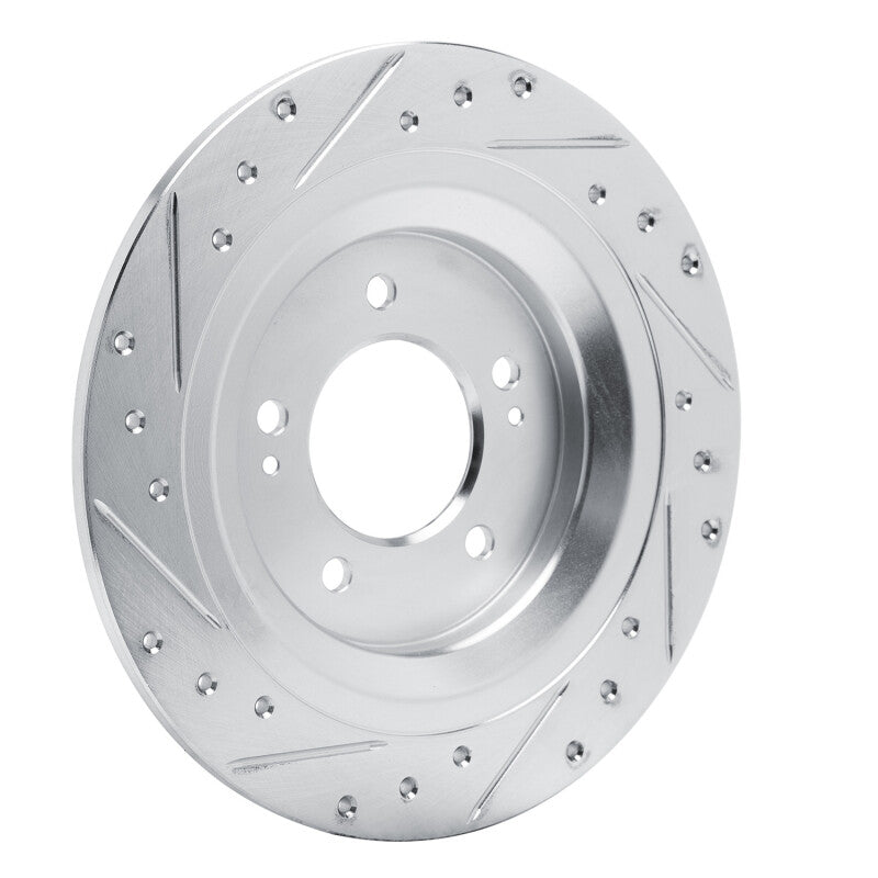 DFC 21-25 Hyundai Tucson Rear Right Drilled & Slotted Silver Brake Rotor