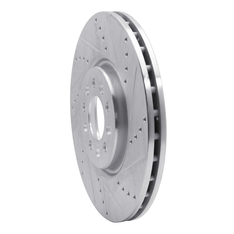 R1 14-25 Alfa Romeo Tonale Front Right Drilled & Slotted Silver Brake Rotor