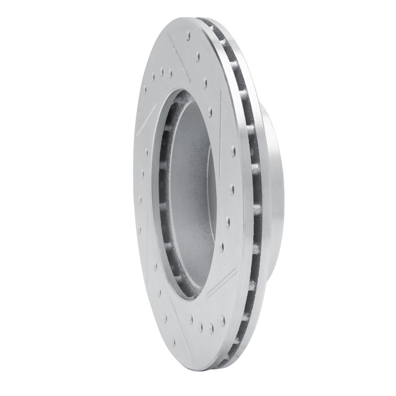 R1 88-92 Geo Prizm Front Left Drilled & Slotted Silver Brake Rotor