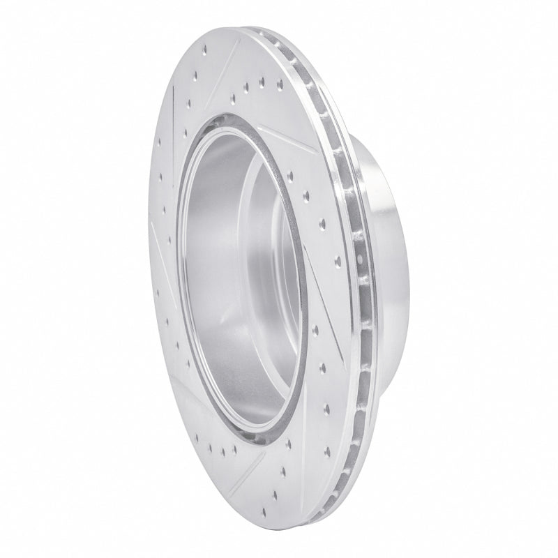R1 07-19 BMW X6 Rear Right Drilled & Slotted Silver Brake Rotor