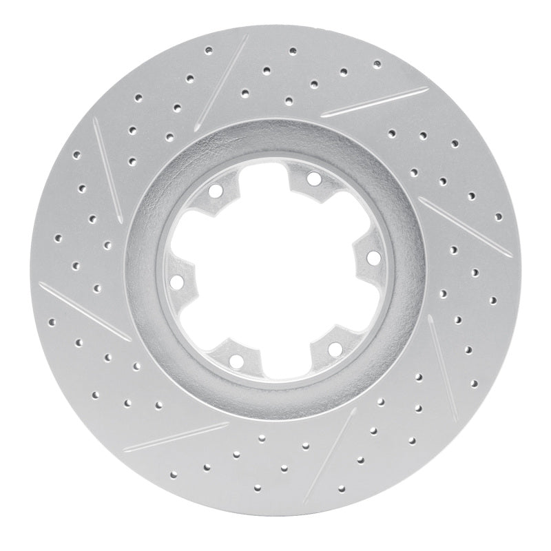 R1 98-04 Infiniti QX4 Front Right Drilled & Slotted Geo-Carbon Rotor