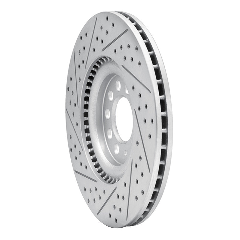 R1 00-06 Audi TT Front Right Drilled & Slotted Geo-Carbon Rotor