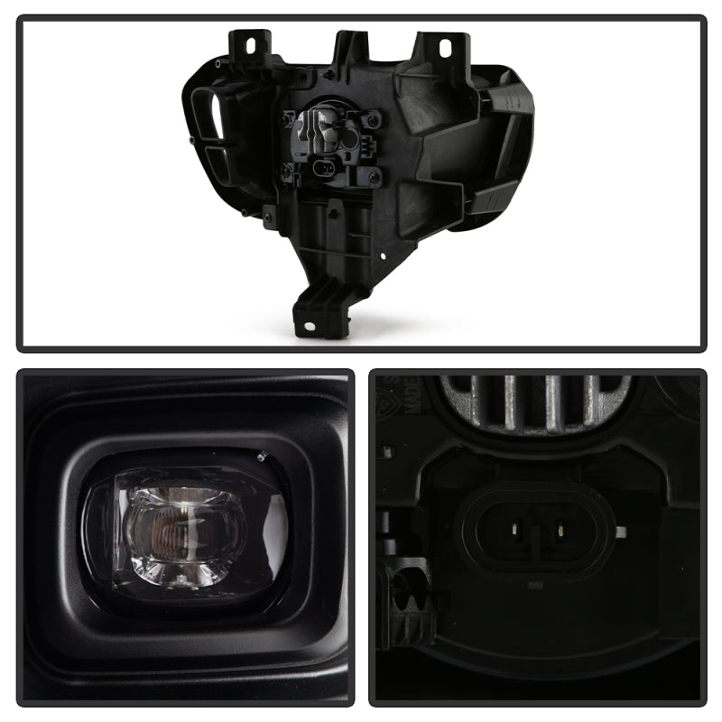 Spyder 19-23 Ford Ranger Full LED OEM Style Fog Lights w/ Switch - Clear (FL-FR19-LED-C)