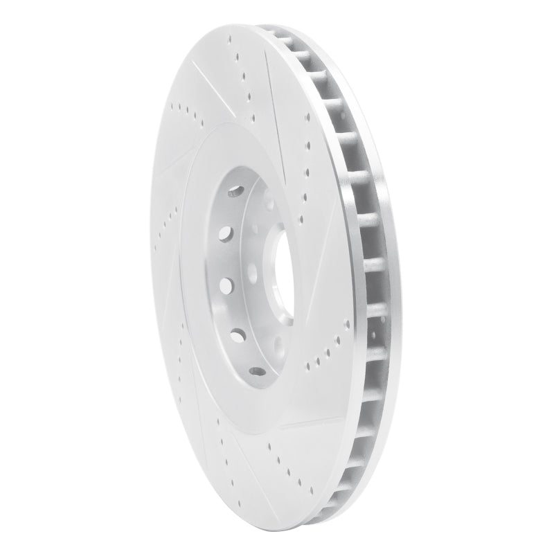 DFC 09-15 Cadillac CTS Front Left Drilled & Slotted Silver Brake Rotor