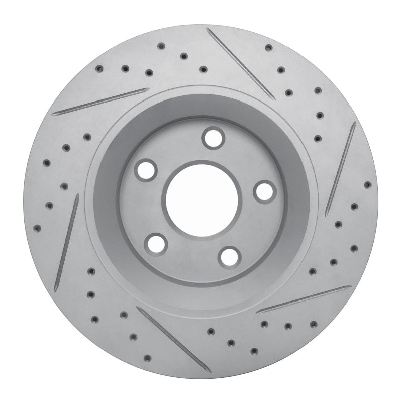 R1 12-18 Jeep Wrangler Front Left Drilled & Slotted Geo-Carbon Rotor