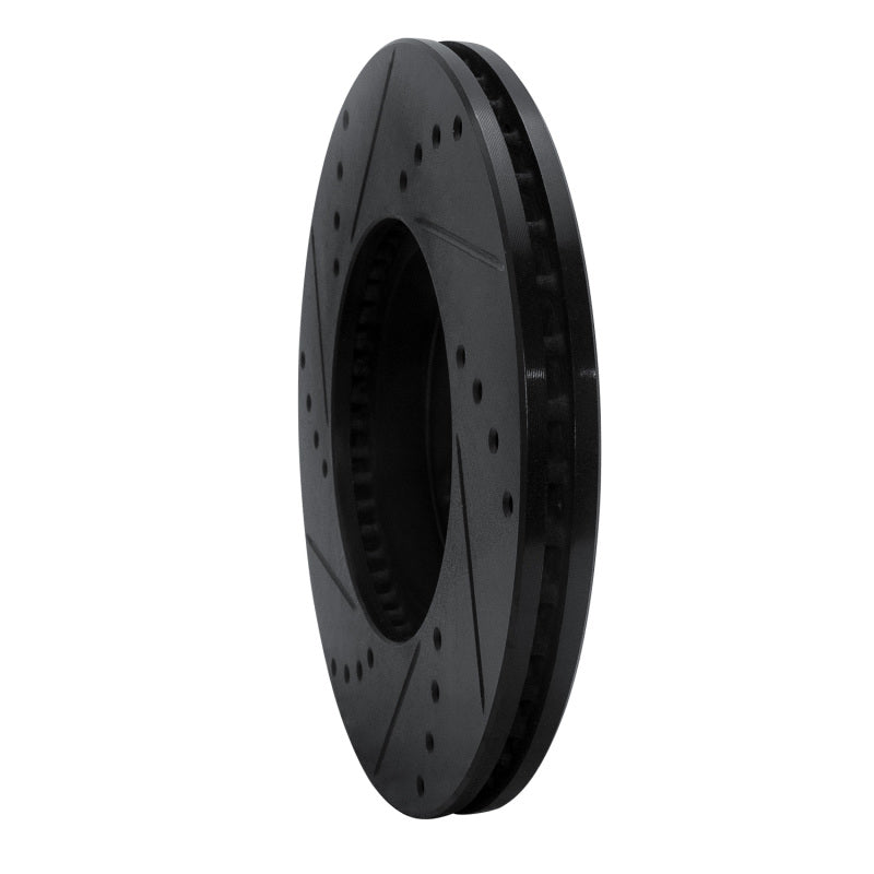 R1 98-98 Volkswagen Passat (USA/Canada) Front Right Drilled & Slotted Black Brake Rotor