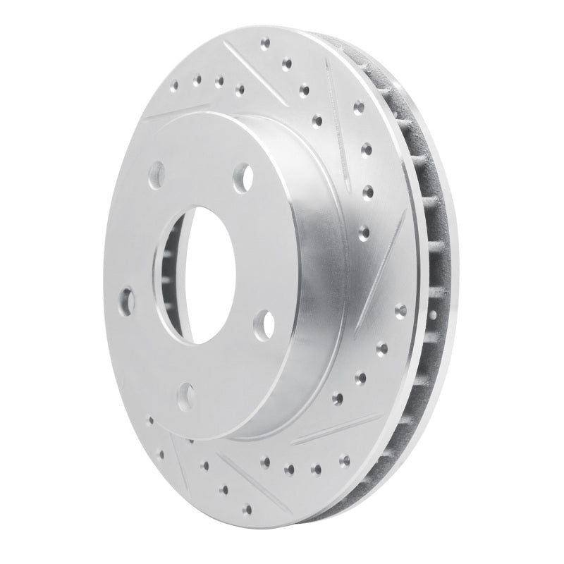 R1 94-99 Dodge Ramcharger (Mexico) Front Right Drilled & Slotted Silver Brake Rotor