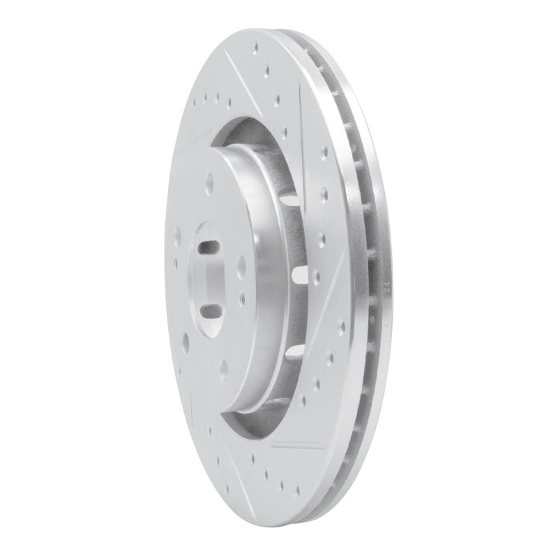 DFC 05-22 Mitsubishi Outlander Front Right Drilled & Slotted Silver Brake Rotor