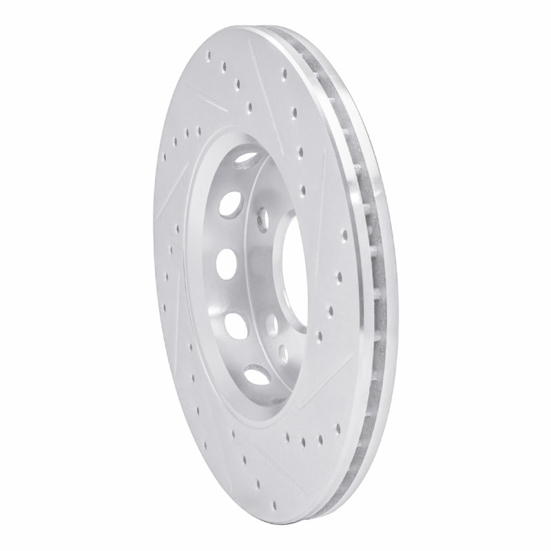DFC 90-92 Mercedes-Benz 300TE Front Left Drilled & Slotted Silver Brake Rotor
