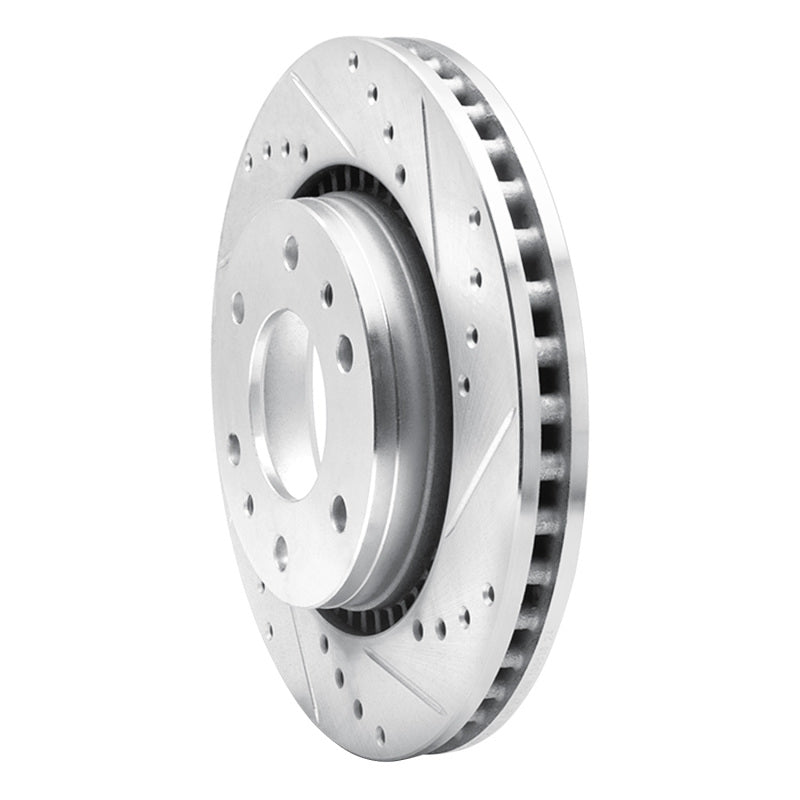 DFC 06-09 Buick Rainier Front Right Drilled & Slotted Silver Brake Rotor