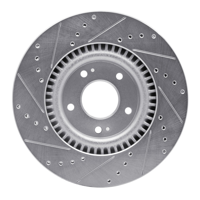 DFC 11-25 Hyundai Sonata Front Right Drilled & Slotted Silver Brake Rotor