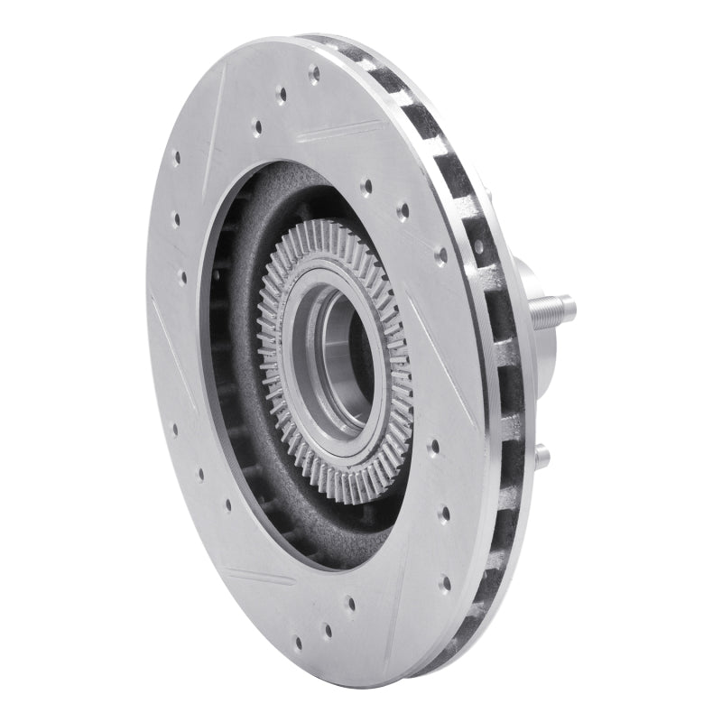 R1 91-94 Ford Explorer Front Right Drilled & Slotted Silver Brake Rotor