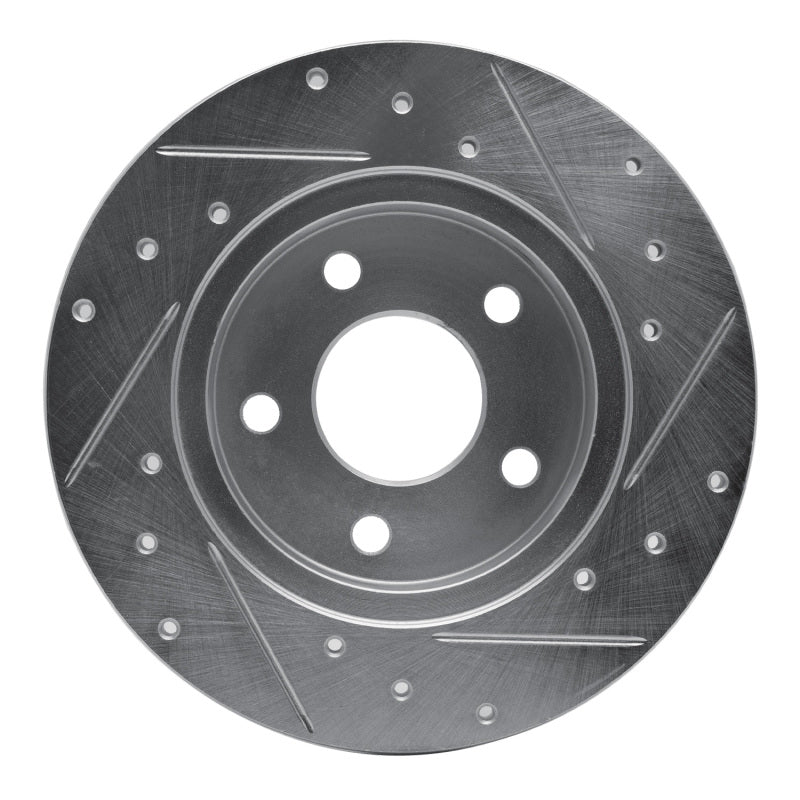 DFC 04-12 Chevrolet HHR Rear Left Drilled & Slotted Silver Brake Rotor